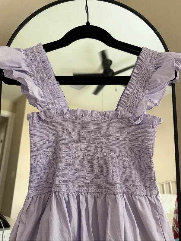 miami Lilac Ruffle-Strap Smocked Dress - Image 3