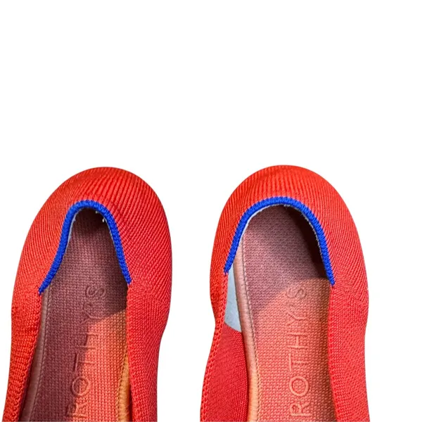 Rothy's The Point Shoes Womens 8.5 Red Knit Pointed Toe Flats Comfort Slip On - Image 4