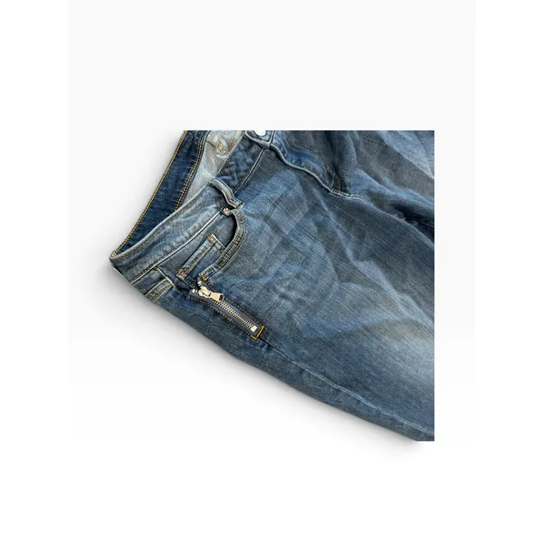Soho Slim Boyfriend Jeans Medium Wash Zipper Detail Size 14 - Image 2
