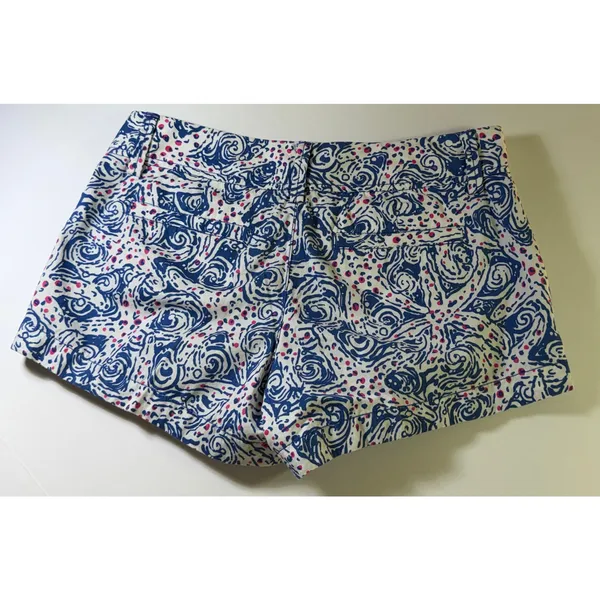 Lilly Pulitzer Walsh Short Indigo Star Crush Starfish Size 0 Womens Cotton 3" - Image 10