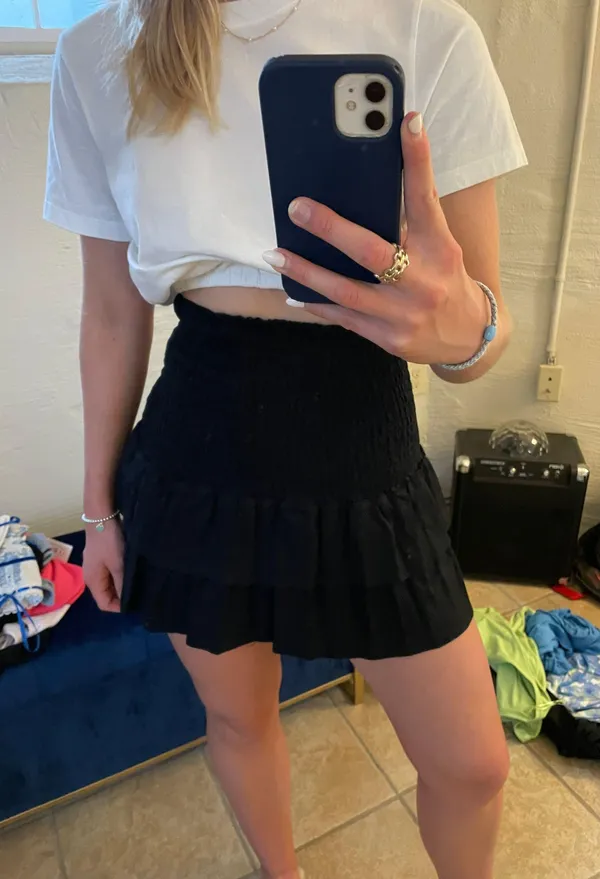 Majorelle Peaches Skirt in Black - Image 3