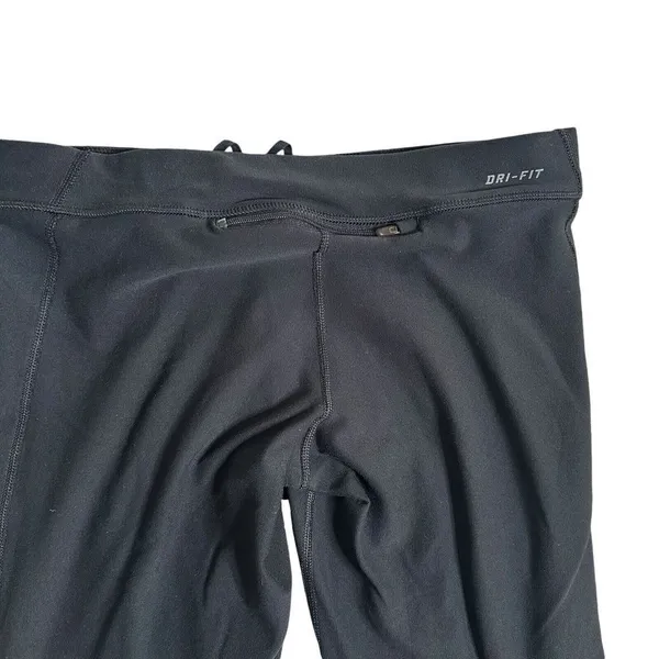 Nike DriFit Womens Medium Running Crop Leggings Capris Tights Black Activewear M - Image 12