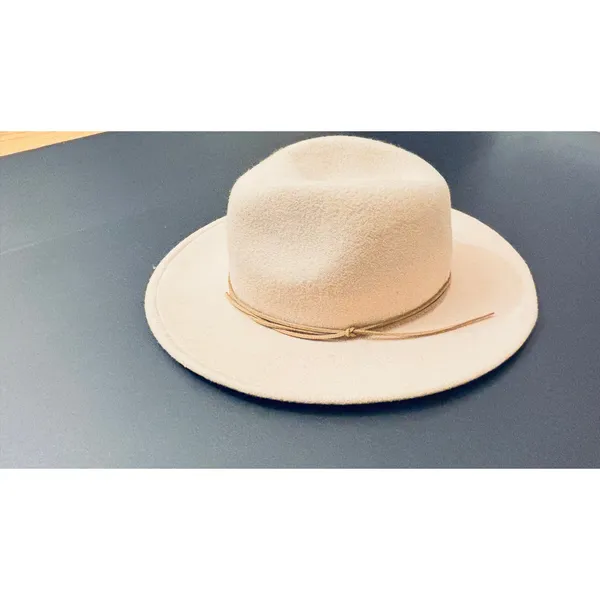 Abercrombie & Fitch Panama Wool Wide Wyeth Shea Hat Western resort Putty color - Image 7