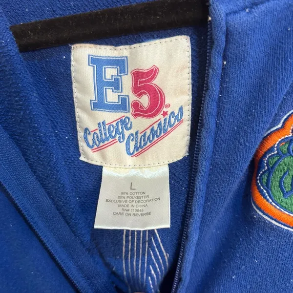 E5 College Classics womens Florida Gators full zip sequins jacket blue L Size L - Image 4