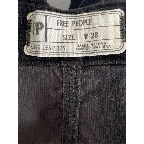 Free People Women’s Corduroy Jumper mini dress Black Size 28 - Image 11