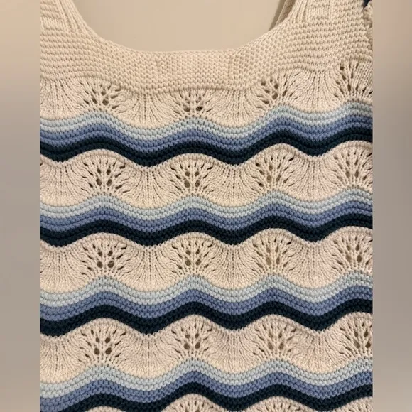 Jessica Simpson Crochet‎ Knit Crop Top Hippie Grandmacore Granola Festival - Image 3