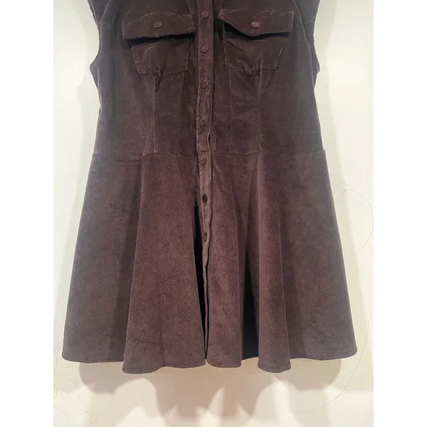 ELOQUII Women's Plus Size Corduroy Mini Dress in brown size 22 - Image 4