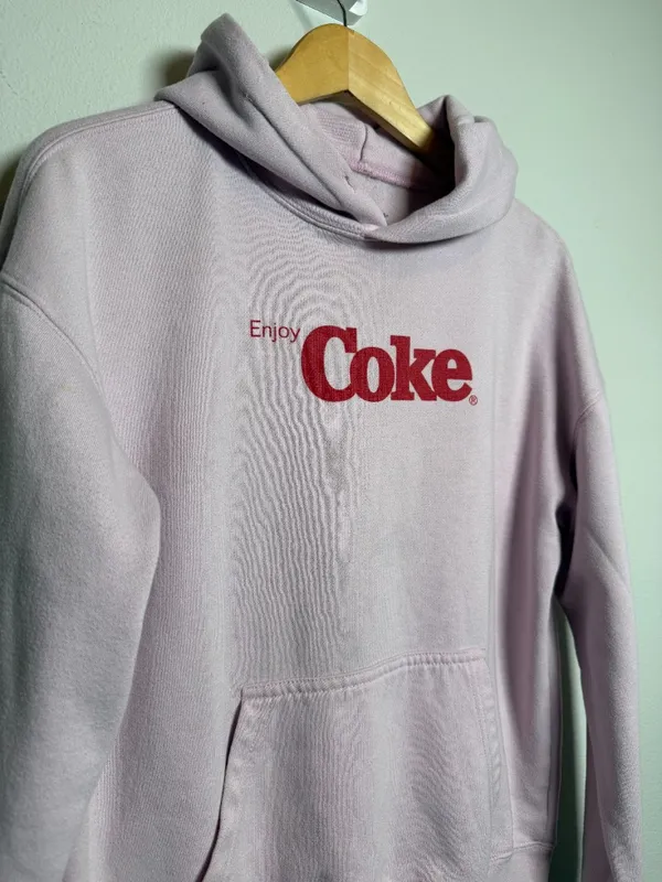 Pink Enjoy Coke Pull Over Hoodie  - Image 3