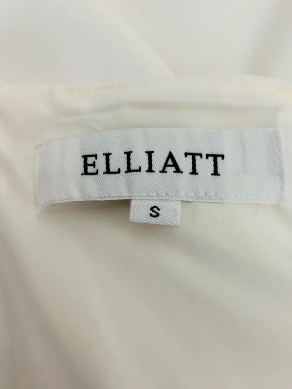 Elliatt Convergence One Shoulder Ruffle Mini Dress Ivory Bridal Cocktail. Small - Image 5