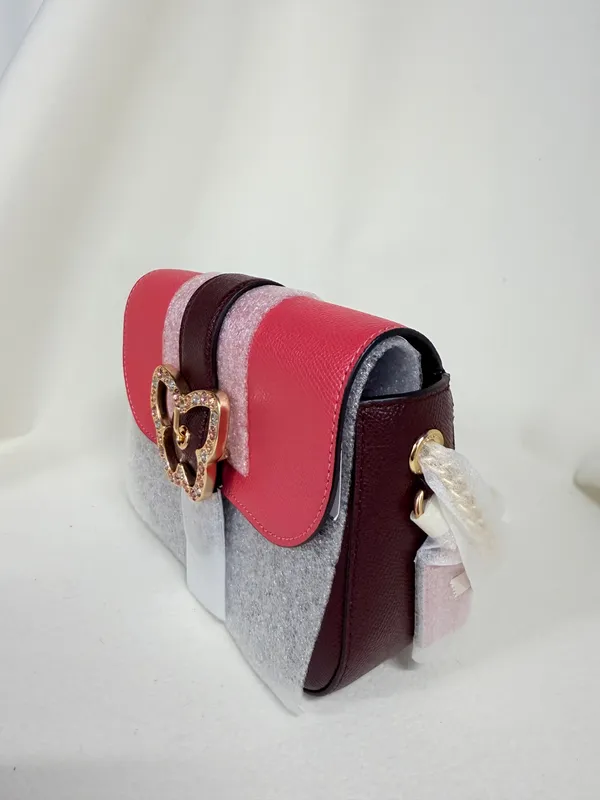 Coach C6796 Gemma Crossbody In Colorblock Strwbrry Hze/Crnbrry - Image 2