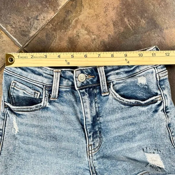 Vervet Flying Monkey Distressed Denim Shorts 24 Women’s 0 - Image 2