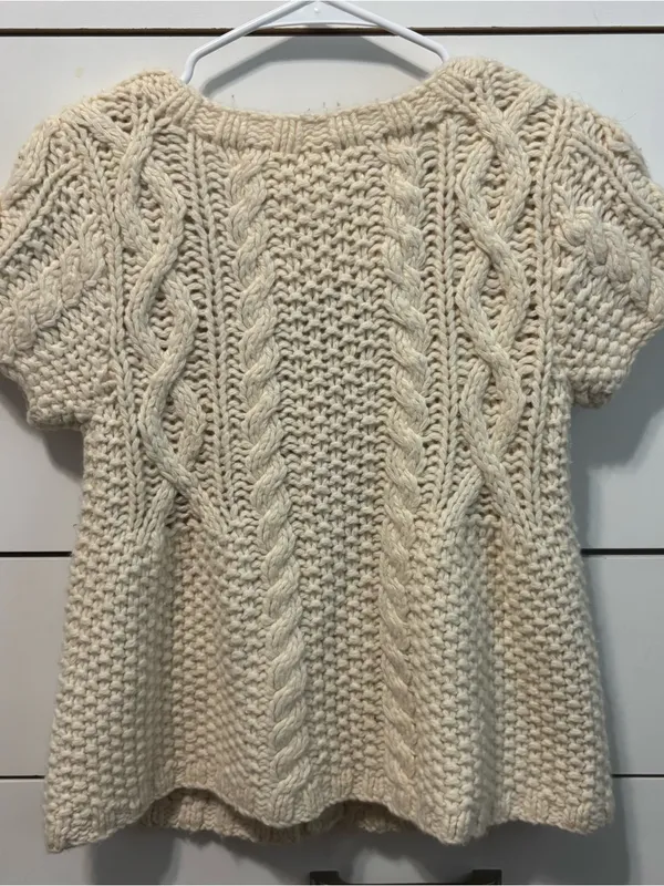 Kenji Cream Cable Knit Button - Image 3