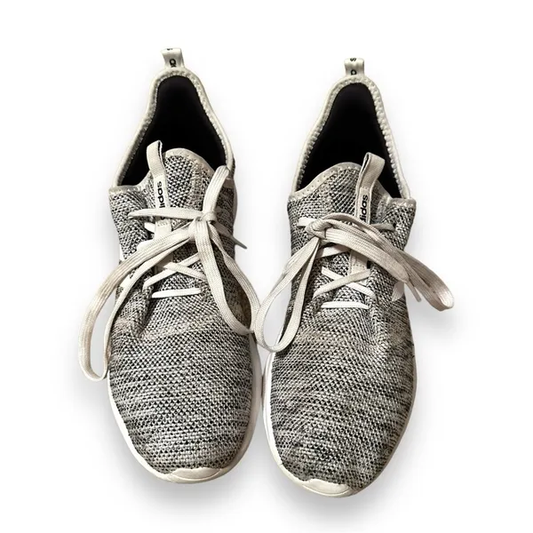 Adidas Women's Cloudfoam Pure Athletic‎ White & Gray Running Shoes Sz 10 - Image 2