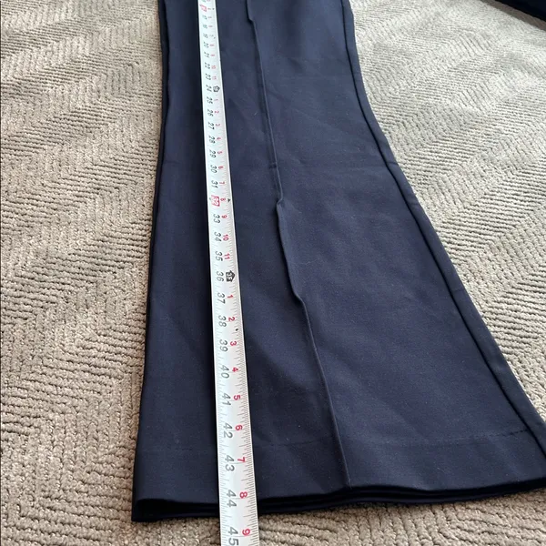 New Spanx Black Ponte Knit Pull On Pants Straight Leg Size L - Image 12