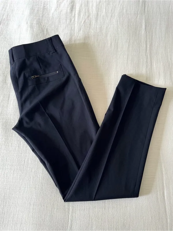 Tory Burch Eliza Navy Trouser Pants, size 2 - Image 5