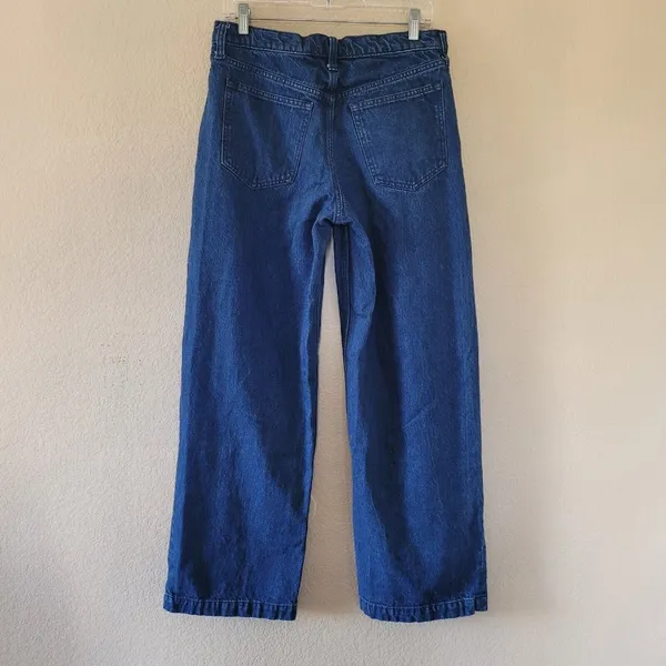 Abercrombie & Fitch Blue Wide Leg Jeans - Image 8