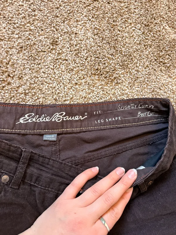 Eddie Bauer Corduroy Jeans Bootcut Brown - Image 4