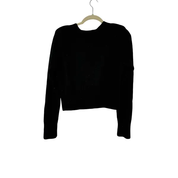 & Other Stories Paris Atelier Mohair Wool Cardigan S Black Gold Dinosaur Buttons - Image 4