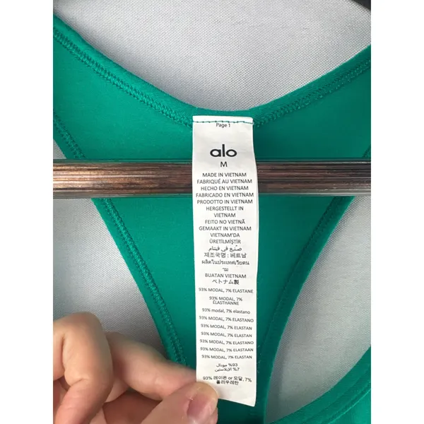 Women’s alo Medium Green Racerback Sports Tank - Image 5