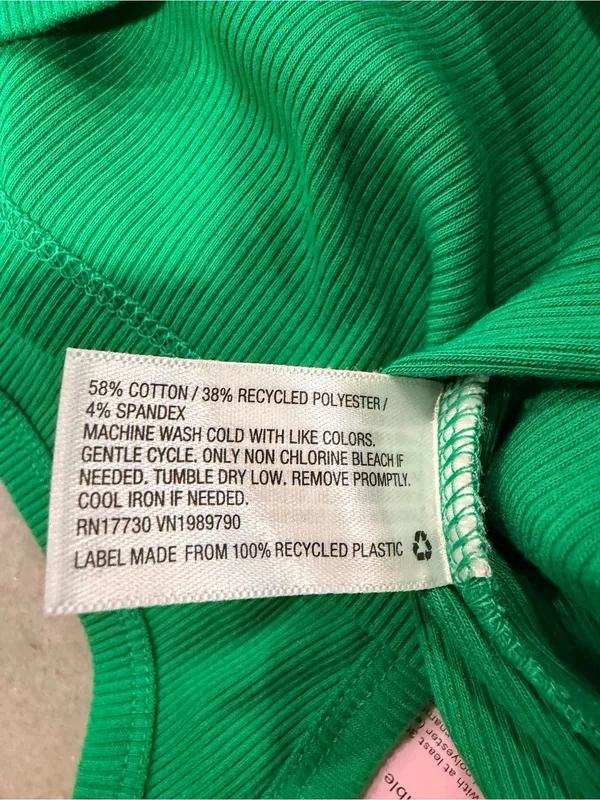 NWT Wild Fable Size S Green Ribbed High Neck Cropped Racerback Stretch Tank Top - Image 9