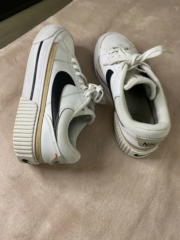 Nike Womens Court Legacy Lift White Black Hemp Shoes Size 8.5 - Image 5