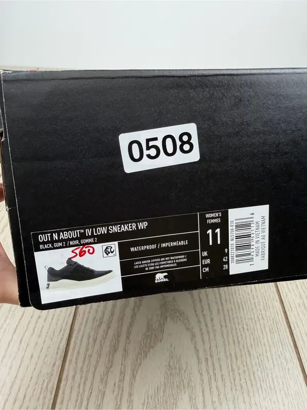 Sorel Women's Out N About IV Low Women's Waterproof Sneaker 11 Black Gum 2 $100 - Image 9