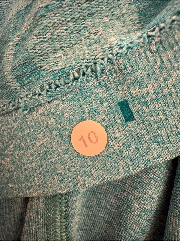 lululemon athletica Teal Patterned Quarter-Zip Cowl Sweater - Image 5
