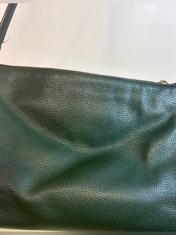 kate spa Kate Spade NY Jackson Forest Green Leather Crossbody Bag Purse Top Zip - Image 5