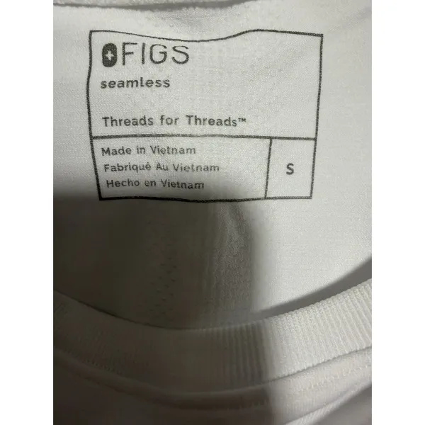 Figs Seamless Longsleeve Underscrub Top‎ White Women's Size Small - Image 11
