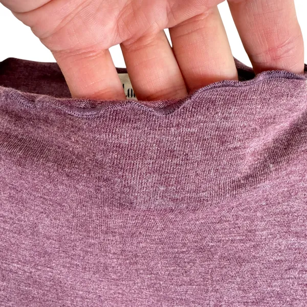 Peach Love Purple Lightweight Soft Stretchy‎ Long Sleeve Bodysuit Size S - Image 3