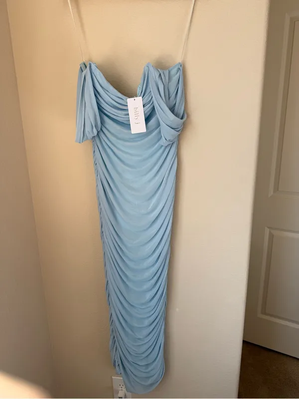 Billy J Kylie Maxi Dress Light Dusty Blue Size AUS 16 (US 12) BNWT - Image 2