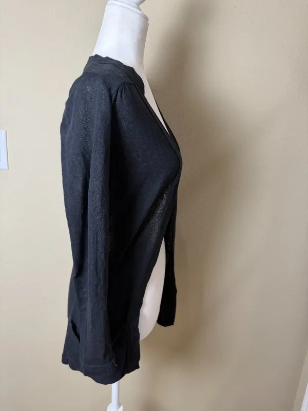 Cotton On Open Drape Pocket Longline Cardigan Size Small Slightly Sheer - Image 5