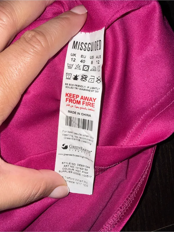 Missguided Fuchsia Satin Slip Chemise - Image 6