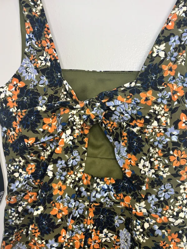 Trixxi Olive Floral Square-Neck Mini Dress - Image 5