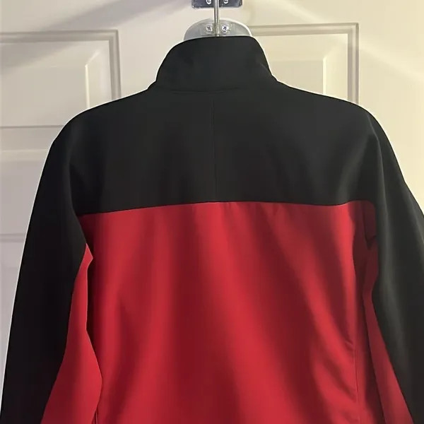 Land’s End Women’s Black Red Gray Zip-up Jacket w/ Mock Neck Pockets-Small (6-8) - Image 12