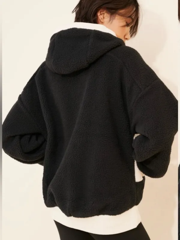 Free People Hit the Slopes Movement Fleece Hoodie Size medium - Image 3