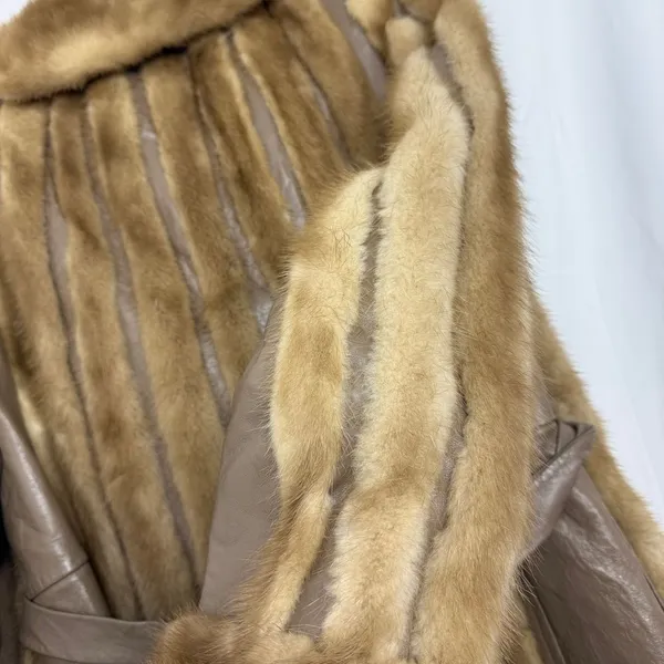 Vintage Max David Furs Genuine Mink Fur With Leather Trim Coat Women's‎ 20x34 - Image 5