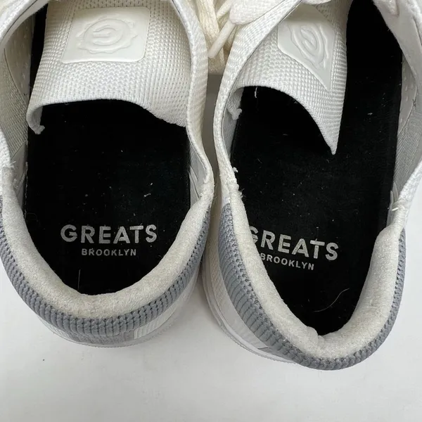 Greats Brooklyn The Royale Knit 2.0 White Grey Low Top Sneakers Women's Size‎ 10 - Image 11