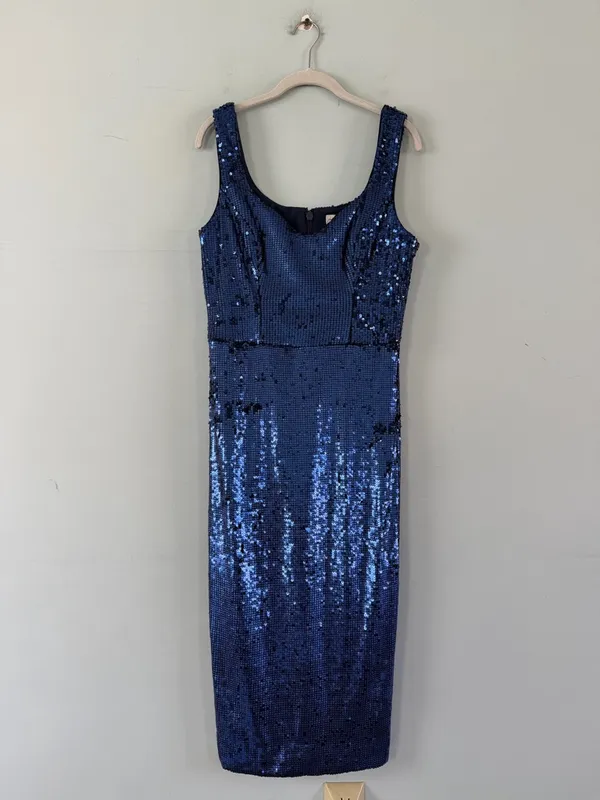 NWT Dress The Population Sloane Royal Blue‎ Sequin Sheath Cocktail Dress - Image 3