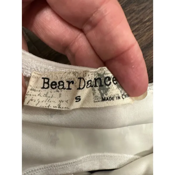 NWT Bear Dance Ivory Velvet Star‎ Tube Top - Size S - Image 3