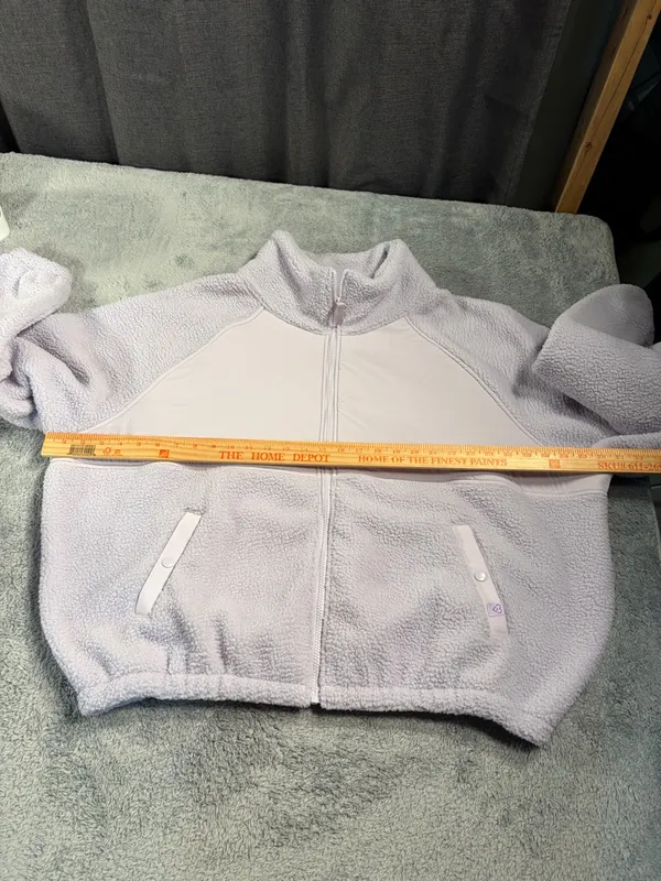 Blogilates Cozy Lavender purple Sherpa fleece Zip-Up Jacket XL - Image 6