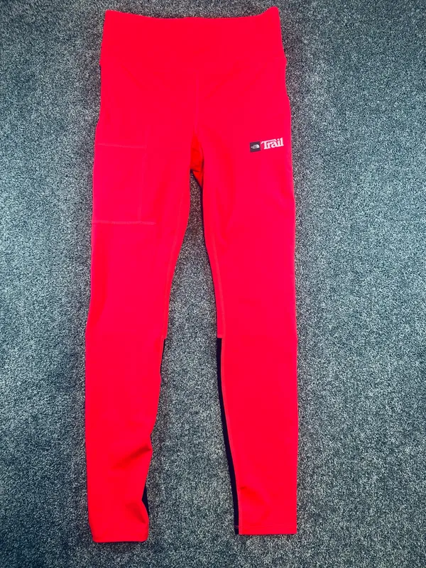 The North Face Trail Running Leggings Hot Pink/Coral Mesh Pocket Women’s M - Image 10
