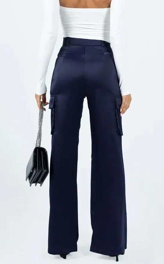 NWT Princess Polly Gimore Navy Cargo Pants Size 6 - Image 3