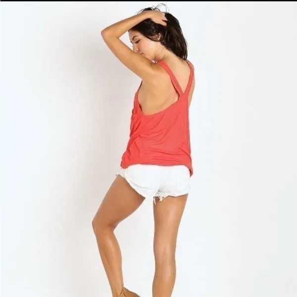Free People Linen Rib Hot Pocket Tank Fire - Image 7