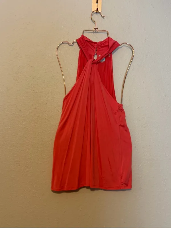 Ecru Blanchette Halter‎ Top in Coral Size Medium - Image 3