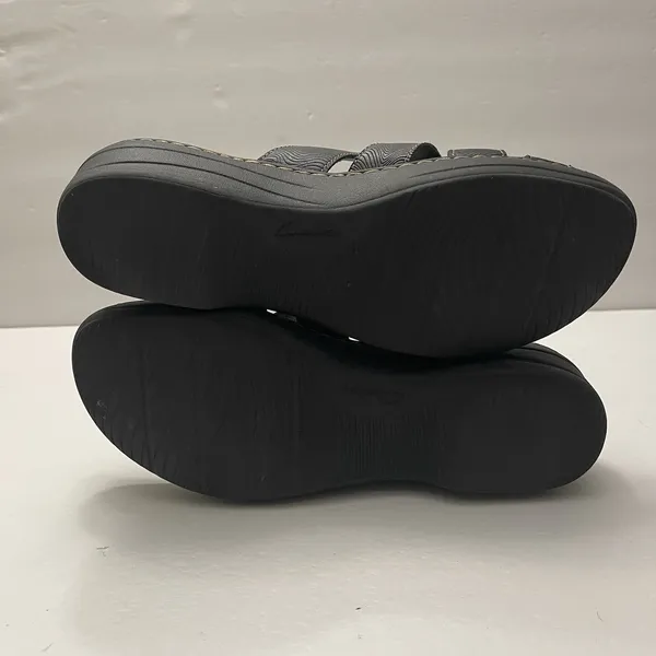 Clarks‎ Collection Womens 9.5 Merliah Karli Leather Black Slide Sandals - Image 5