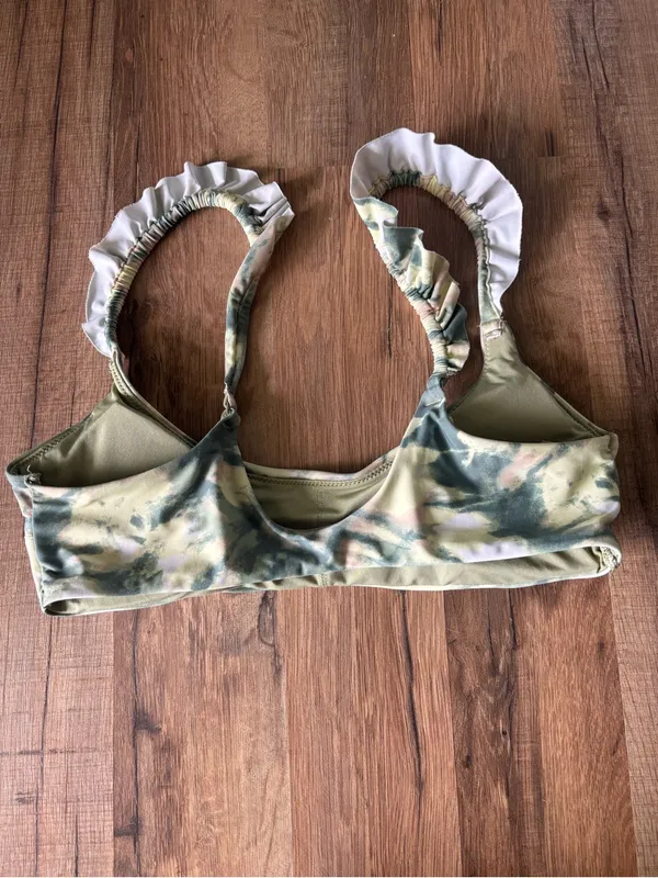 Aerie Printed Ruffle Scoop Bikini Top - Image 6