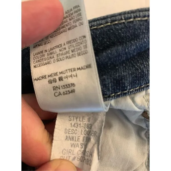 Mother Looker Ankle Fray Girl Crush jeans women's size 25 - Image 7