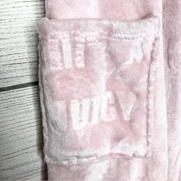 Juicy Couture Blush Pink Logo Plush Robe Size Large/ XL - Image 4