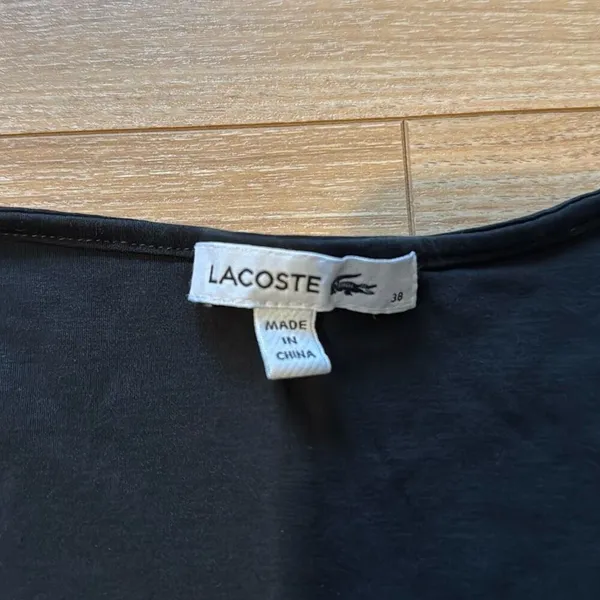 Lacoste women's black 100% cotton t-shirt size‎ 38 - Image 2